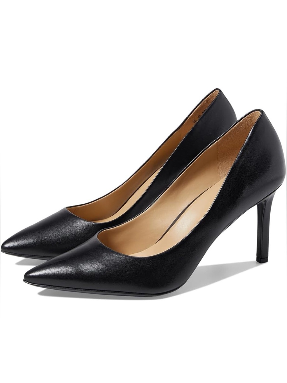 NEW In Box Allison Black Leather Heels Shoes Size 6